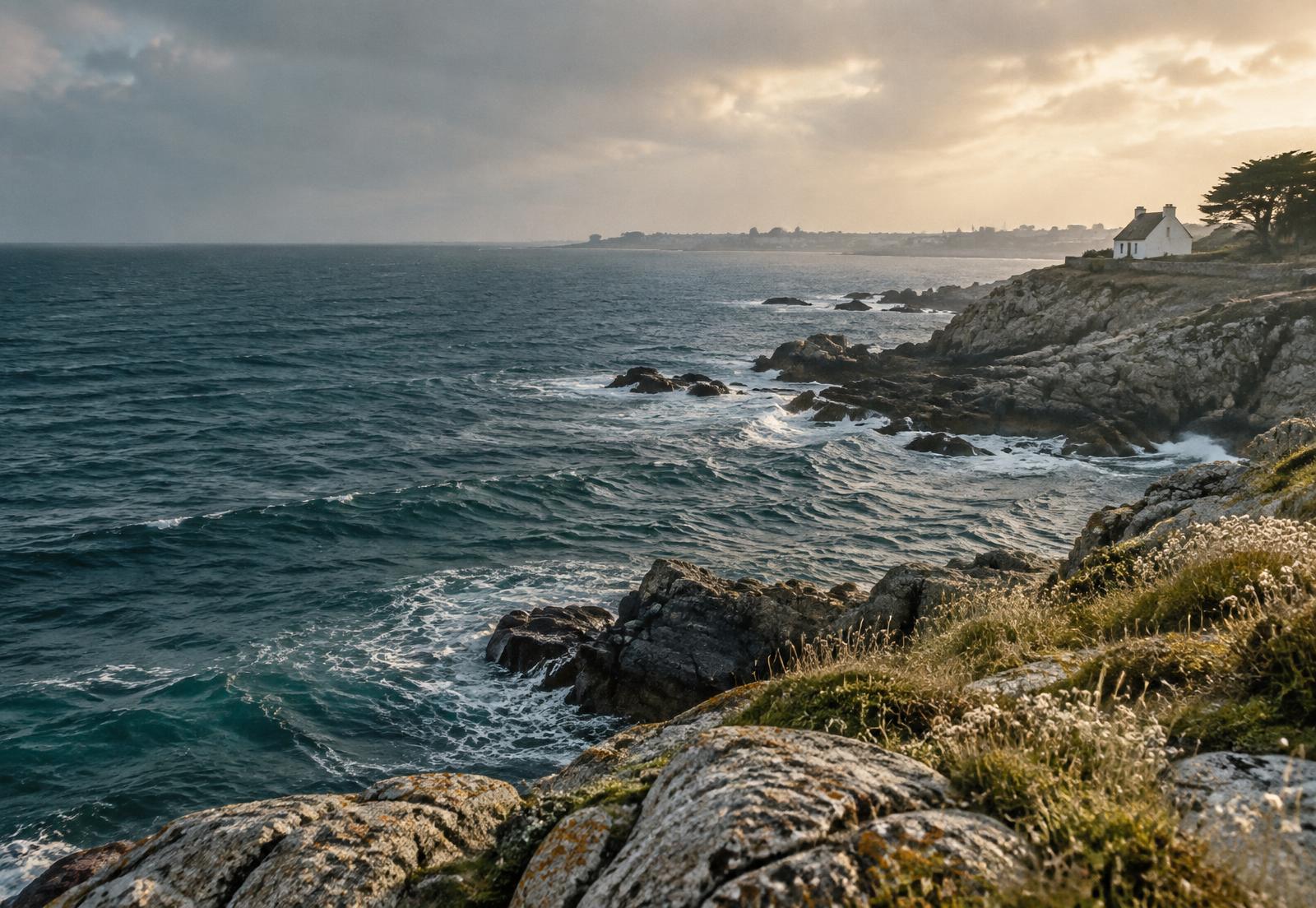 Côte rocheuse bretonne près de Concarneau